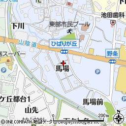 京都府亀岡市篠町野条（馬場）周辺の地図