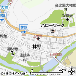 岡山県美作市林野周辺の地図