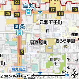京都府京都市下京区扇酒屋町周辺の地図