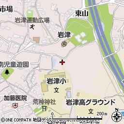 愛知県岡崎市岩津町周辺の地図