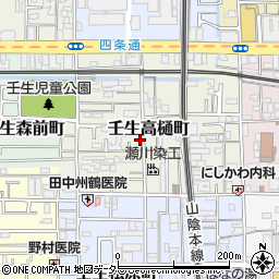 京都府京都市中京区壬生高樋町41周辺の地図