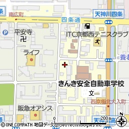京都府京都市右京区西院西貝川町66-7周辺の地図