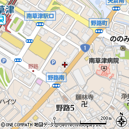 村地綜合木材株式会社　南草津駅前オフィス周辺の地図