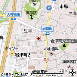 岡崎市役所学区市民ホーム　岩津学区市民ホーム周辺の地図