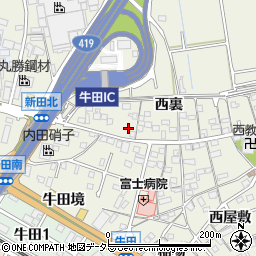 愛知県知立市牛田町新田北13周辺の地図