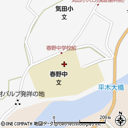 静岡県浜松市天竜区春野町気田380-2周辺の地図