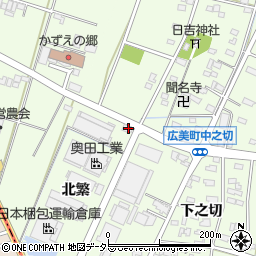 愛知県豊田市広美町北繁周辺の地図