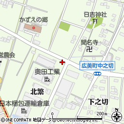 愛知県豊田市広美町（北繁）周辺の地図