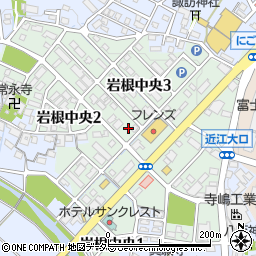 滋賀県湖南市岩根中央周辺の地図