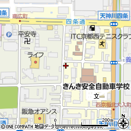 京都府京都市右京区西院西貝川町66-2周辺の地図