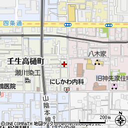 京都府京都市中京区壬生高樋町46周辺の地図