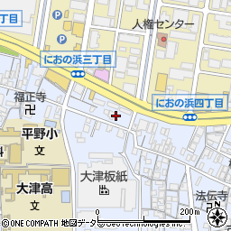 滋賀県大津市馬場1丁目17周辺の地図