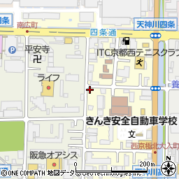 京都府京都市右京区西院西貝川町53周辺の地図