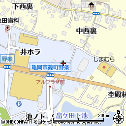 京都府亀岡市篠町野条上又6周辺の地図