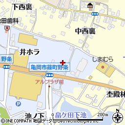 京都府亀岡市篠町野条上又周辺の地図