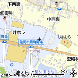 京都府亀岡市篠町野条（上又）周辺の地図