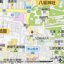 炭焼鰻土井活鰻 祇園八坂店周辺の地図