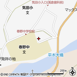 静岡県浜松市天竜区春野町気田380-17周辺の地図