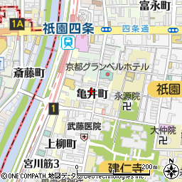 京都府京都市東山区亀井町周辺の地図