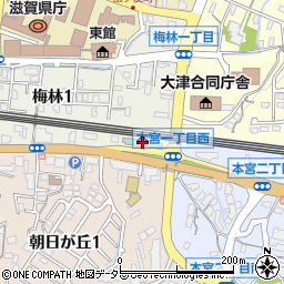ホテルアルファ－ワン大津周辺の地図