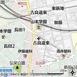 愛知県知立市新地町（吉良道東）周辺の地図