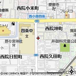 京都府京都市右京区西院坤町50周辺の地図