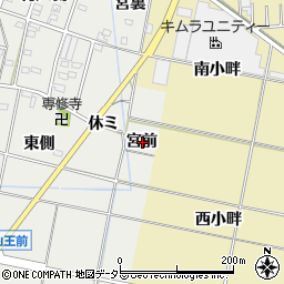 愛知県豊田市福受町宮前周辺の地図