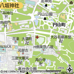 京都市円山公園音楽堂周辺の地図