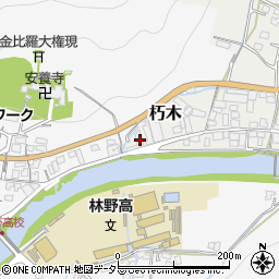 岡山県美作市朽木101周辺の地図