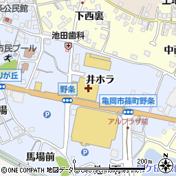 ホームセンターコーナン亀岡篠店周辺の地図