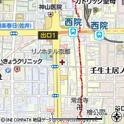 京都府京都市右京区西院三蔵町周辺の地図