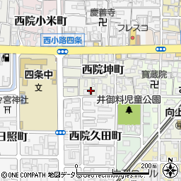 京都府京都市右京区西院坤町81周辺の地図