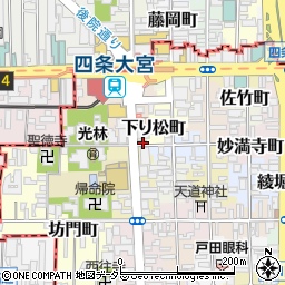 京都府京都市下京区四条大宮町33周辺の地図