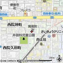 京都府京都市右京区西院松井町4周辺の地図