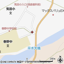 静岡県浜松市天竜区春野町気田463-1周辺の地図