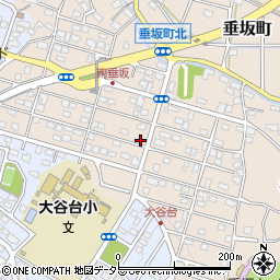 三重県四日市市垂坂町374周辺の地図