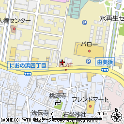 上原成商事株式会社　大津中央サービスステーション周辺の地図