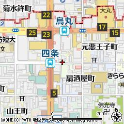 京都府京都市下京区竹屋之町周辺の地図
