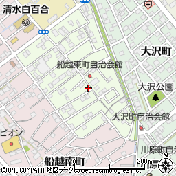 静岡県静岡市清水区船越東町周辺の地図