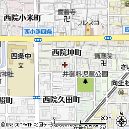 京都府京都市右京区西院坤町92周辺の地図