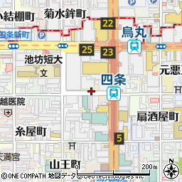 京都府京都市下京区童侍者町周辺の地図