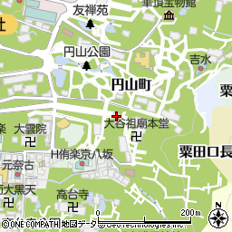 京都府京都市東山区円山町周辺の地図
