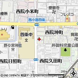 京都府京都市右京区西院坤町45周辺の地図