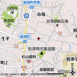 愛知県岡崎市岩津町市場21周辺の地図