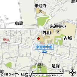 愛知県知立市来迎寺町外山周辺の地図
