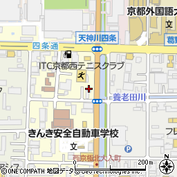 京都府京都市右京区西院西貝川町42周辺の地図