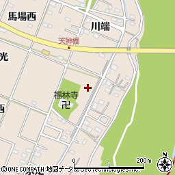 愛知県豊田市畝部東町寺東周辺の地図