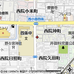 京都府京都市右京区西院坤町46周辺の地図
