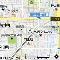 京都府京都市右京区西院松井町21周辺の地図