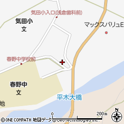静岡県浜松市天竜区春野町気田463-3周辺の地図